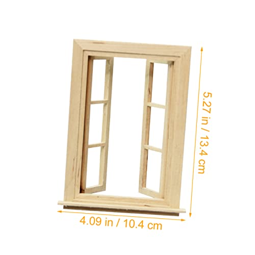 BESPORTBLE Puppenhaus Mini Möbel Fenster Modell Beidseitig Öffnend Realistische Miniatur für Puppenzubehör Geeignet für Kleinkinder und Junge Mädchen Detailreich und Sicher von BESPORTBLE
