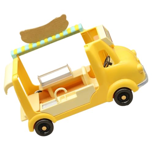 BESPORTBLE Puppenhausmodell Aus Kunststoff Mini-mahlzeiten-autospielzeug Fast-Food-Truck-Spielzeug Kleines Puppenhaus-automodell Spielzeugauto Aus Kunststoff Plastik Kind Burgerwagen Miniatur von BESPORTBLE