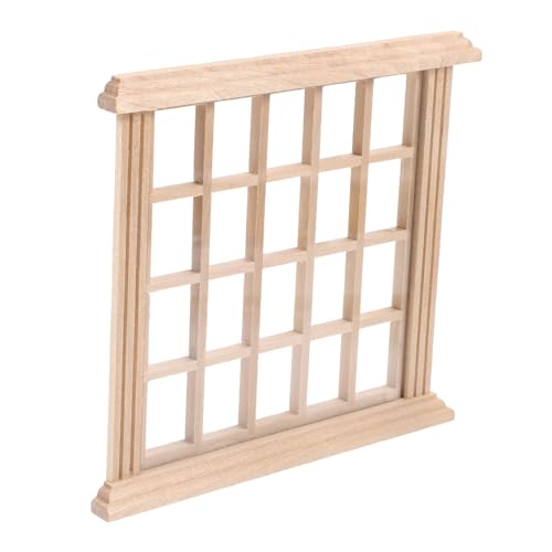 BESPORTBLE Puppenhausmöbel Dekoration Zubehör für Mini Häuser Realistische Fensterrahmen Design Perfektes für Kreative Spielzimmergestaltung Einfach zu Bemalen Gestalten von BESPORTBLE