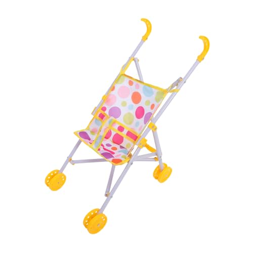 BESPORTBLE Puppenkinderwagen Für Handgefertigter Kinderwagen Für Puppen Jahren Leichter Und Stabiler Puppenwagen Mit Verstellbarem Schiebegriff Rollenspiele von BESPORTBLE