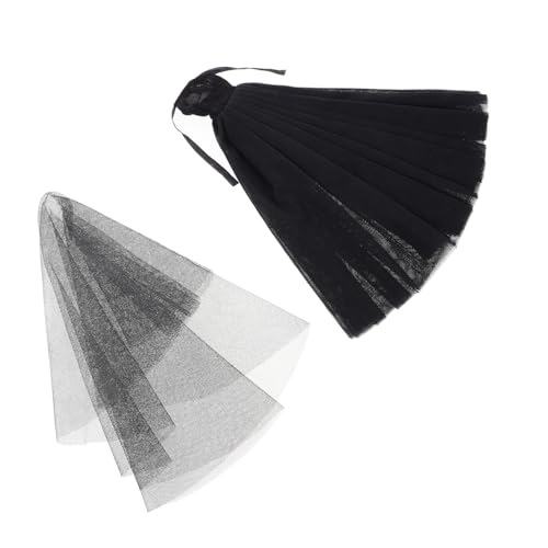 BESPORTBLE Puppenkleid Hochzeitskleid Schwarz mit Brautschleier für Puppen Elegantes Prinzessinnen Outfit für Besondere Anlässe Vielseitig Einsetzbar für Hochzeiten und Formelle von BESPORTBLE