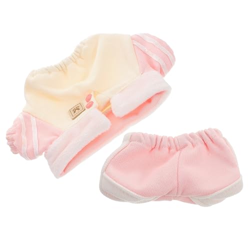 BESPORTBLE Puppenkleidung mit Sweatshirt und Hose Baumwoll Freizeitoutfit mit Umlegekragen Leicht Anzuziehen Modisch und Bequem für Bären Kuscheltiere zum Basteln und Verkleiden von BESPORTBLE