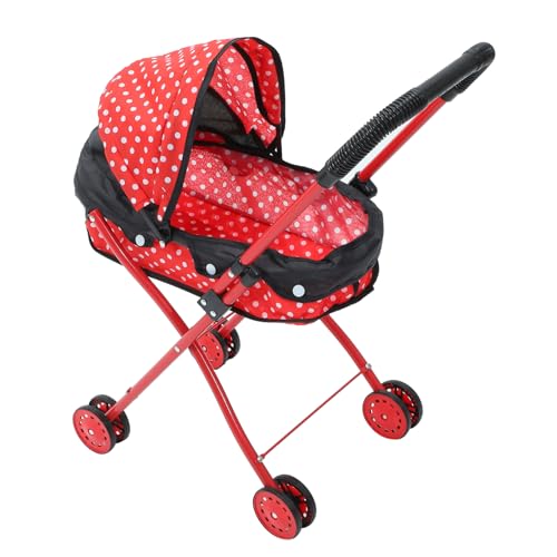 BESPORTBLE Puppenwagen Für Rollenspiel Zubehör Für Puppen Roter Und Schwarzer Punktwagen Möbel Für Puppen Spielzeugbabyzubehör Für Kreative Rollenspiele BESPORTBLE Puppenwagen Für Rollenspiel Zubehör Für Puppen Roter Und Schwarzer Punktwagen Möbel Für Puppen Spielzeugbabyzubehör Für Kreative Rollenspiele von BESPORTBLE