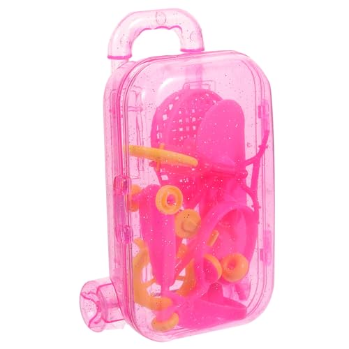 BESPORTBLE Puppenzubehör Spielset mit Koffer Fahrrad Skateboard Tennisracket und Mehr für Fantasievolles Rollenspiel Farben Zufällig Zufällige Farbe von BESPORTBLE