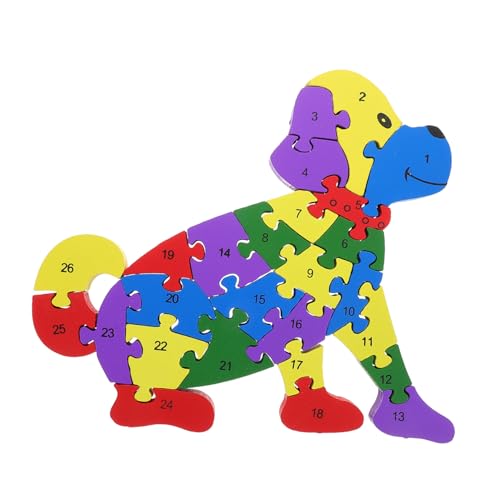 BESPORTBLE Puzzle Babybausteine Lernspielzeug Kleinkindblöcke Zahlenrätsel Vorschulspielzeug Baustein-Rätsel Babyblöcke rätsel Montessori Zahlenbausteine Tiere Bausteine Holz von BESPORTBLE