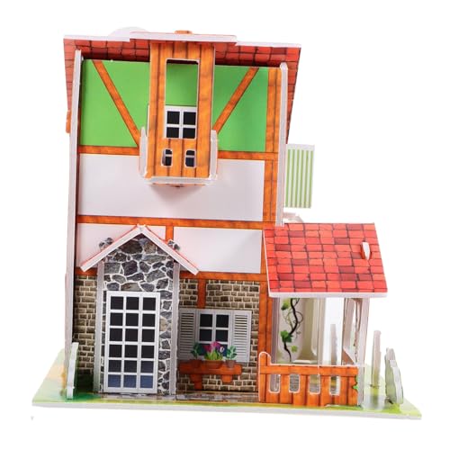 BESPORTBLE Puzzle DIY Haus Modell Bausatz Unfertiges Cartoon Gartenhaus Modell Handwerk Lernspiel für Hand Auge koordination Dekoration für Schreibtisch und Regal von BESPORTBLE