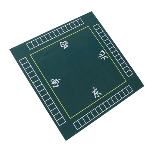 BESPORTBLE Quadratische Mahjong Tischdecke mit Geräuschdämpfendem Rutschfestem Material und Dickem Filzpolster Vielseitige Spieltischauflage für Poker Paigow und Brettspiele Grün von BESPORTBLE
