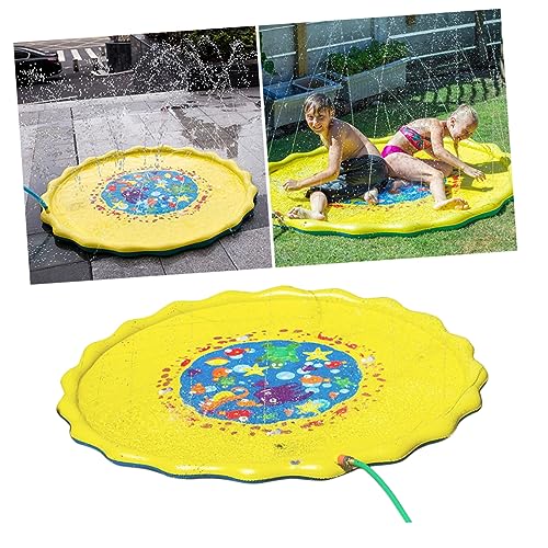 BESPORTBLE Rasen Spritzspielmatte Tragbare Aufblasbare Wasserspritzmatte für Familien für Garten Strand und Sommerlichen Spaß im Freien PVC Gelb BESPORTBLE Rasen Spritzspielmatte Tragbare Aufblasbare Wasserspritzmatte für Familien für Garten Strand und Sommerlichen Spaß im Freien PVC Gelb von BESPORTBLE