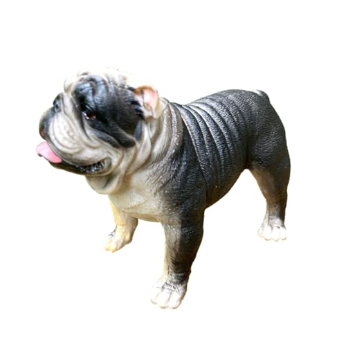 BESPORTBLE Realistische Bulldogge Figur Handbemalt Detailgetreu Langlebig Sicher Deko für Tisch Regal Auto Wohnzimmer Schlafzimmer Büro von BESPORTBLE