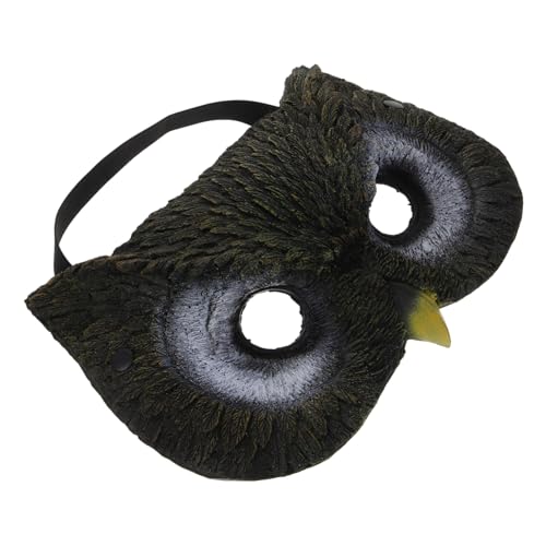 BESPORTBLE Realistische Eulenmaske Halloween Masquerade Maske aus Leichtem PU für Damen und Herren Detailgetreuer Tierkopf Komfortabel für Kostüm und Halloween Partys von BESPORTBLE