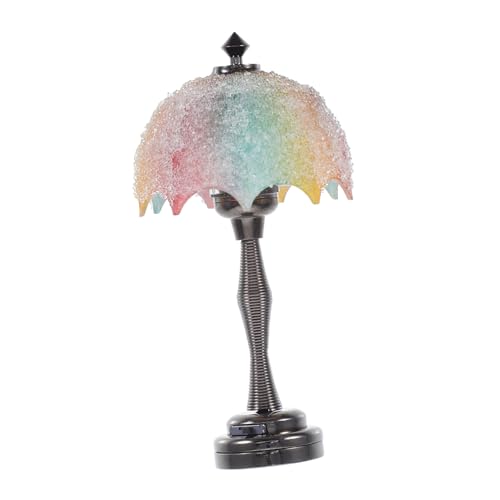 BESPORTBLE Realistische Miniatur Tischlampe für Puppenhaus mit Farbigem Partikellampenschirm Energiesparende Mini LED Beleuchtung Detailgetreues Miniaturmöbel für Puppen Schlafzimmer BESPORTBLE Realistische Miniatur Tischlampe für Puppenhaus mit Farbigem Partikellampenschirm Energiesparende Mini LED Beleuchtung Detailgetreues Miniaturmöbel für Puppen Schlafzimmer von BESPORTBLE