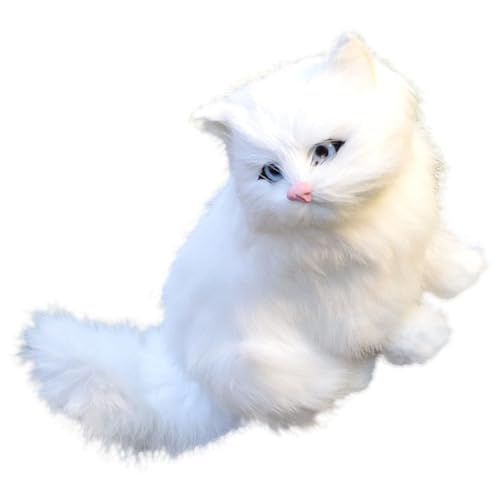 BESPORTBLE Realistische Perserkatze Dekorationsfigur Furry Fake Cat Modell Simulation Gefälschte Katzenfigur Für Zuhause von BESPORTBLE