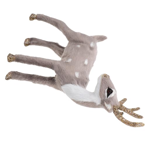 BESPORTBLE Realistische Rentierfigur Aus Kunststoff Lebensechte Weihnachtsdekoration Für Innen Und Außen Festliche Elchstatue Als Tischdeko Und Weihnachtsbaumschmuck Deko Element von BESPORTBLE