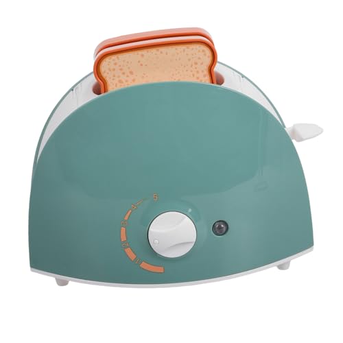 BESPORTBLE Realistischer Toaster für Interaktives Küchenspielzeug mit Realistischem Design Fördert Rollenspiele und Soziale Fähigkeiten Batteriebetriebene Simulation Brotmaschine Grün von BESPORTBLE
