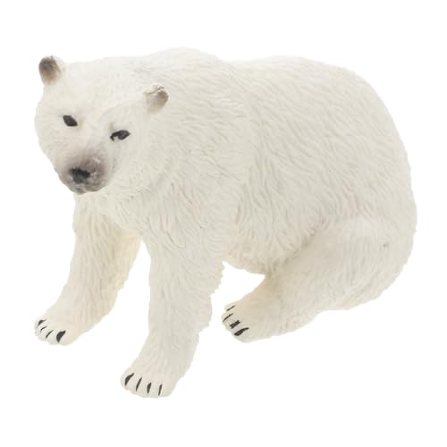 BESPORTBLE Eisbär Modell Figur Realistische Bärenfiguren aus Kunststoff Niedliche Wildtierfigur für Kinder Dekoration für Zuhause und Lernspielzeug für Tierbewusstsein von BESPORTBLE