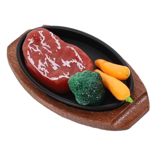 BESPORTBLE Realistisches Miniatur Steak Modell Langlebiges Künstliches Fleischspielzeug Detailgetreues Puppenhaus Küchenzubehör Vielseitiges Fotorequisit für Mini Kochspiele und Dekoration von BESPORTBLE