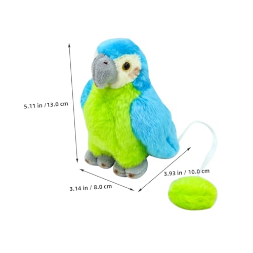 BESPORTBLE Realistisches Schulter-papageien Plüschtier Vielseitiges Piraten Kostüm Zubehör für Erwachsene Robuster Blauer Vogel als Cosplay Halloween Accessoire von BESPORTBLE