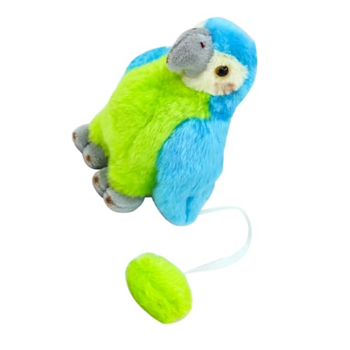 BESPORTBLE Realistisches Schulterpapagei Plüschtier Blaues Vogelkostüm-Accessoire für Piraten Halloween-Partys Kuscheltier für Erwachsene Authentischer Papagei Cosplay Deko von BESPORTBLE