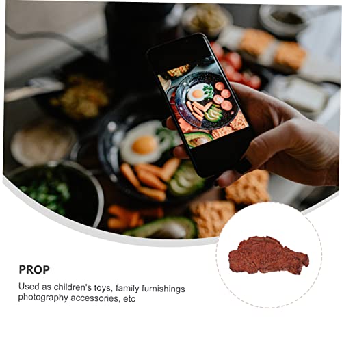 BESPORTBLE Realistisches Steak Kunststoff Lebensmittelmodell Lebensechte Grill Deko Farbenfrohes Kunststeak für Foto Requisite und Hausdekoration Robust und Detailgetreu von BESPORTBLE