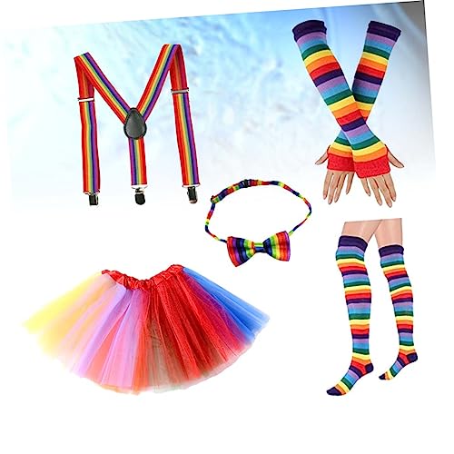 BESPORTBLE Regenbogen Tutu Rock Set Für Mädchen Mit Farbenfrohem Schleifen Design Langen Handschuhen Und Strümpfen Ideales Kostüm Accessoire Für Mottopartys Und Karneval BESPORTBLE Regenbogen Tutu Rock Set Für Mädchen Mit Farbenfrohem Schleifen Design Langen Handschuhen Und Strümpfen Ideales Kostüm Accessoire Für Mottopartys Und Karneval von BESPORTBLE
