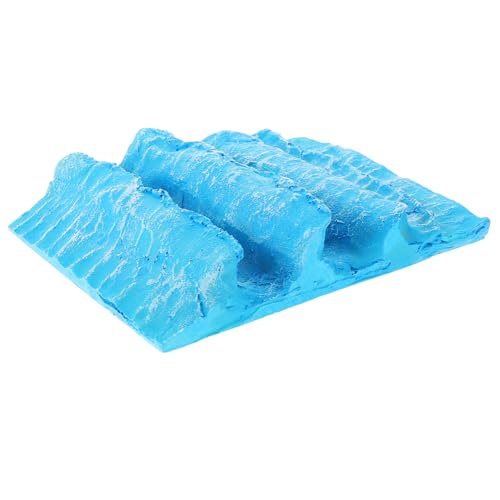 BESPORTBLE Resin Miniatur Wellen Dekoration Architekturmodell mit Realistischer Ozeanwelle Leichtes Harz Kunstvolle Gestaltung für Sandtisch und Kleine Landschaften Einzigartige Deko von BESPORTBLE