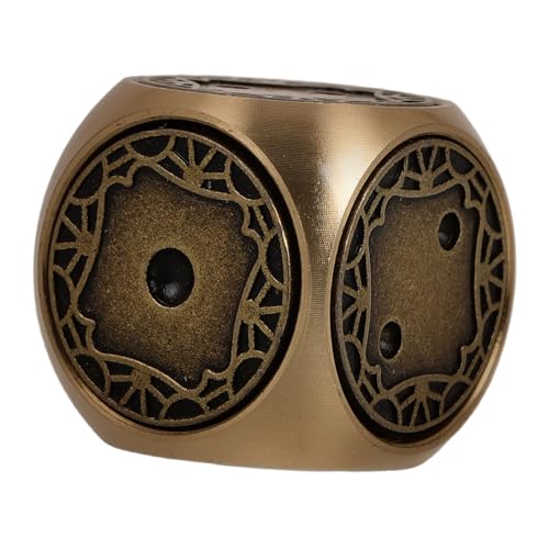 BESPORTBLE Retro Brass Dice Set Handpolierte Seitige Würfel für Brettspiele Retro Würfel für Kreative Spiel Accessoires Vintage Design Durchmesser von BESPORTBLE