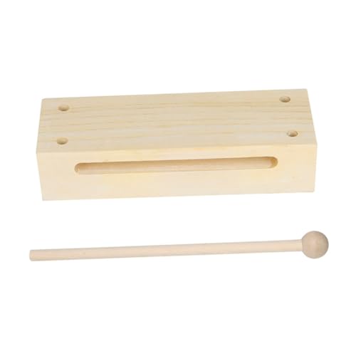 BESPORTBLE Rhythm Block mit Schlägel Dualer Holz Percussion Leichtes Musikspielzeug für Mädchen Handgefertigtes Orff Instrument Fördert Musikalische Entwicklung und Sensorische Wahrnehmung von BESPORTBLE