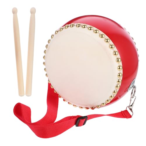 BESPORTBLE Rindsleder Kindertrommel Mit Sticks Und Riemen Instrument Für Hand Auge Koordination Und Musikalischem Verständnis Perfektes Für Jungen von BESPORTBLE