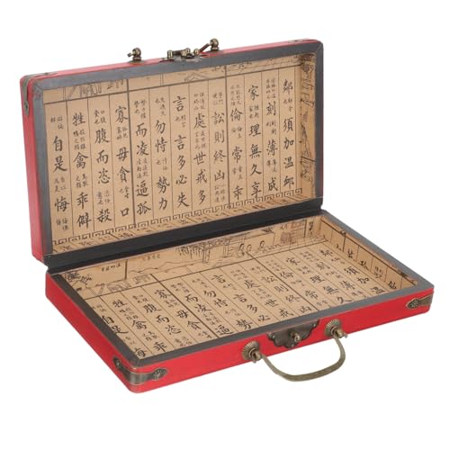 BESPORTBLE Robuste Holz Aufbewahrungsbox mit Deckel und Griff Multipurpose Mahjong Box für Zuhause Stabiles Holzmaterial Praktische Tragetasche Vielseitiger Organizer für Spielsteine und BESPORTBLE Robuste Holz Aufbewahrungsbox mit Deckel und Griff Multipurpose Mahjong Box für Zuhause Stabiles Holzmaterial Praktische Tragetasche Vielseitiger Organizer für Spielsteine und von BESPORTBLE
