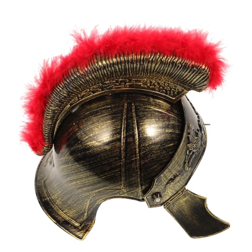 BESPORTBLE Römischer Spartanischer Helm Cosplay Helm für Männer mit Roter Leicht und für Kostümparty und Foto Requisiten von BESPORTBLE
