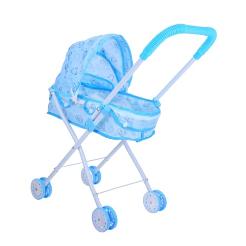BESPORTBLE Rollenspiel Spielzeugwagen Für Kleine Simulierter Puppenwagen Mit Blauem Perfektes Zubehör Für Puppen Und Partyspiele Für Jahren von BESPORTBLE