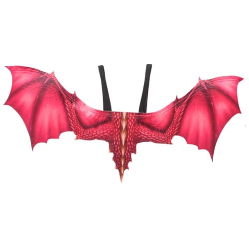 BESPORTBLE Rote Drachenflügel Kostüm Accessoire für Erwachsene Halloween Cosplay Party Dekoration für Karneval Themenpartys und Besondere Anlässe von BESPORTBLE
