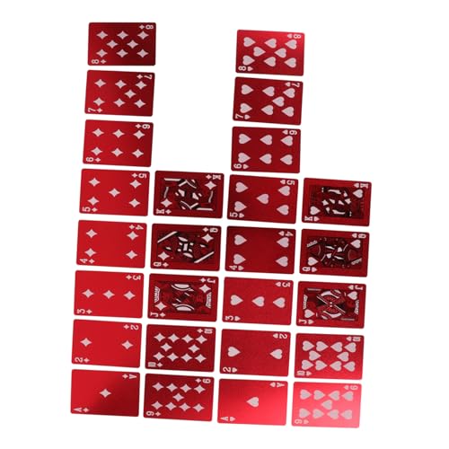 BESPORTBLE Rote Pokerkarten Aus Mini Spielkarten Für Spiele Für Kartendekorationen Spieleabende Und Freizeitaktivitäten von BESPORTBLE