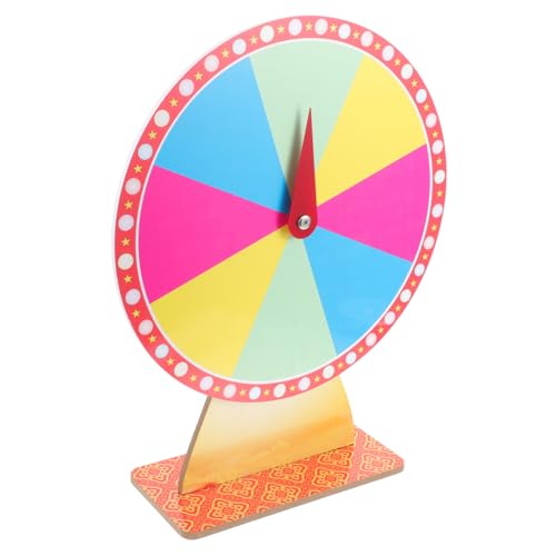 BESPORTBLE Rotierendes Spielrad mit Segmenten Leichtes Party preisauslosungsrad für Kindergeburtstage und Veranstaltungen Tragbares Tischspielrad für Gewinnspiele und Messeaktivitäten von BESPORTBLE