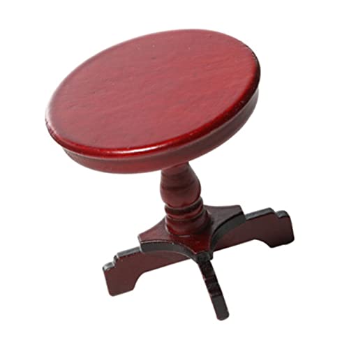 BESPORTBLE Miniatur Tisch für Puppenhäuser Runder Tisch Kleiner Beistelltisch Minimöbel Puppenhaus Dekoration Spielzeug Tischmodell 1 Stück von BESPORTBLE