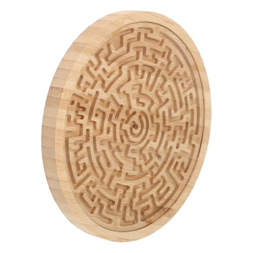 BESPORTBLE Rundes Holz Labyrinthspiel für Balancespiel mit Marmorführung Tragbares Lernspiel und Räumlichem Sicherer Holzpuzzle Brettspielspaß für Kleinkinder BESPORTBLE Rundes Holz Labyrinthspiel für Balancespiel mit Marmorführung Tragbares Lernspiel und Räumlichem Sicherer Holzpuzzle Brettspielspaß für Kleinkinder von BESPORTBLE