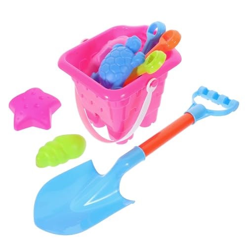 BESPORTBLE Sandspielzeug Set für Teiliges Pinkes Sandbucket Set mit Schaufel und Verschiedenen Formen für Strand und Sandkastenaktivitäten Fördert Kreativität und Motorische Fähigkeiten von BESPORTBLE