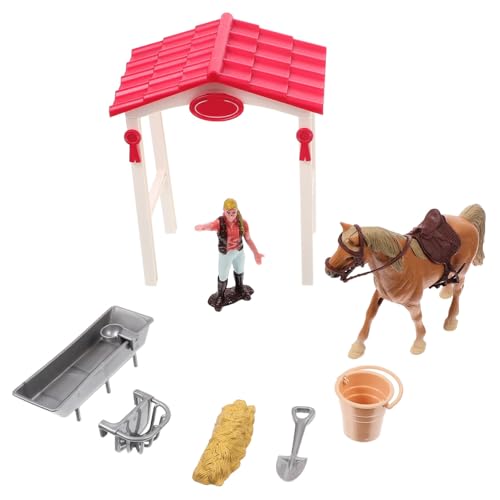 BESPORTBLE Sandtisch Tierfiguren Realistische Pferde Stall Modelle Geruchloses Material Detailreiche Miniatur Spielfiguren für Kreatives und von BESPORTBLE