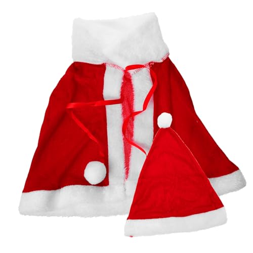 BESPORTBLE Santa Cape Umhang Weihnachtskostüm Komfortabel Leicht Ausziehbar für Cosplay von BESPORTBLE