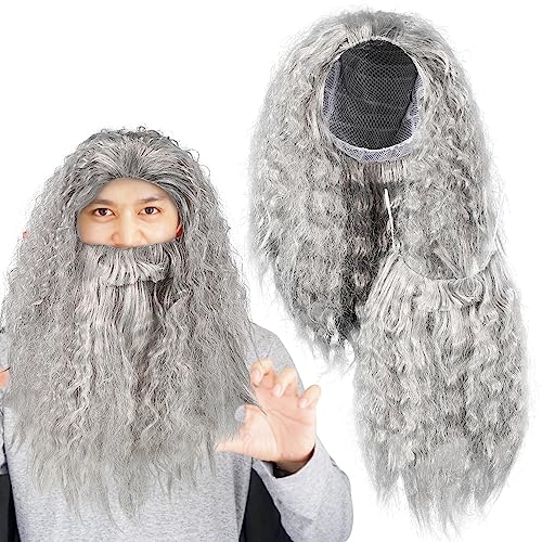 BESPORTBLE Satz Zauberer Kostümzubehör Zaubererschnurrbart Haarschmuck Set Aus Grauem Bart Und Perücke Gandalfs Kostüm Zauberer-kostümzubehör Langer Falscher Bart Locken Das Haustier Ältere BESPORTBLE Satz Zauberer Kostümzubehör Zaubererschnurrbart Haarschmuck Set Aus Grauem Bart Und Perücke Gandalfs Kostüm Zauberer-kostümzubehör Langer Falscher Bart Locken Das Haustier Ältere von BESPORTBLE