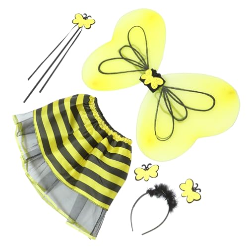 BESPORTBLE Schmetterlingskostüm Set mit Flügeln Zauberstab Haarband und Tüllrock Teiliges Mädchen Party und Bühnenkostüm für Fasching und Rollenspiele BESPORTBLE Schmetterlingskostüm Set mit Flügeln Zauberstab Haarband und Tüllrock Teiliges Mädchen Party und Bühnenkostüm für Fasching und Rollenspiele von BESPORTBLE