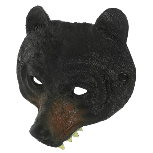 BESPORTBLE Schwarze Bärenmaske aus PU mit Verstellbarem Gummiband für Erwachsene Bequeme Tierkostüm Masquerade für Fasching Karneval Maskenbälle und Cosplay Partys BESPORTBLE Schwarze Bärenmaske aus PU mit Verstellbarem Gummiband für Erwachsene Bequeme Tierkostüm Masquerade für Fasching Karneval Maskenbälle und Cosplay Partys von BESPORTBLE