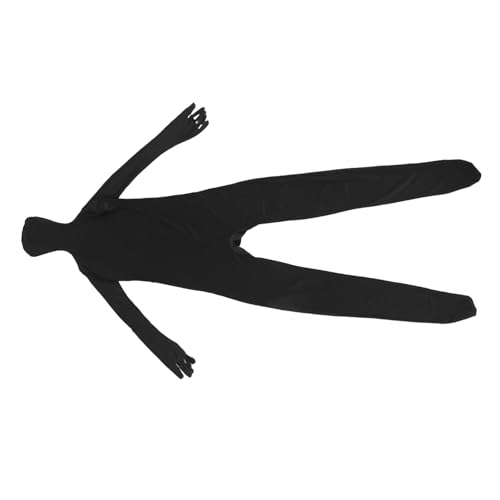 BESPORTBLE Schwarzer Ninja Bodysuit aus Spandex Unsichtbarer Ganzkörper anzug mit Atmungsaktivem Leichtem Material für Halloween Bühnenauftritte und Kreative Kostümpartys von BESPORTBLE