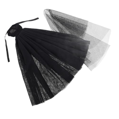 BESPORTBLE Schwarzes Puppen Hochzeitskleid mit Schleier Prinzessinnen Tutu Kostüm für Puppen Vielseitiges Brautkleid für Besondere Anlässe und Festliche Events von BESPORTBLE