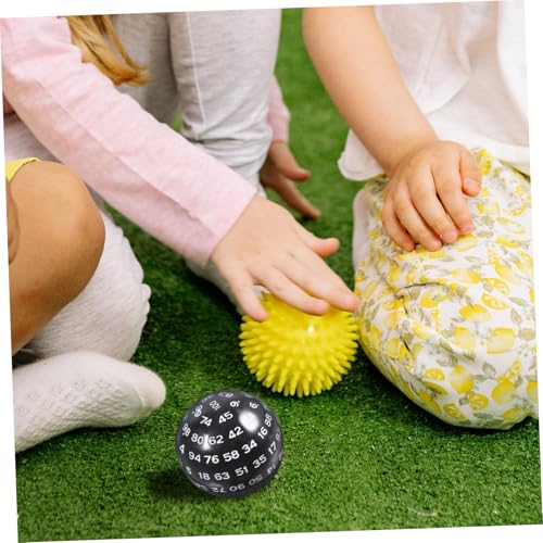 BESPORTBLE Seitiger Acryl Würfel Mehrseitiger Zahlenwürfel Klein und Leicht Tragbarer Spielwürfel für Rollenspiele Party Brettspiele und Unterricht Vielseitiges Spielzubehör Zufällige Farbe von BESPORTBLE