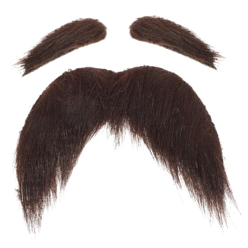 BESPORTBLE Selbstklebende Alte Mann Schnurrbart Und Augenbrauen Kostüm Zubehör Für Karneval Und Halloween Lustige Verkleidung Für Erwachsene OPP Beutel Verpackung von BESPORTBLE