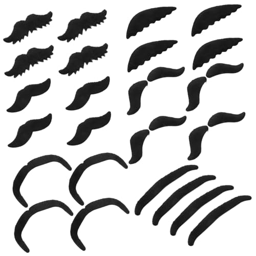 BESPORTBLE Selbstklebende Falsche Schnurrbärte Perfektes Für Karneval Halloween Kostümpartys Und Festivals Vielfältige Designs Für Kreative Verkleidungen von BESPORTBLE