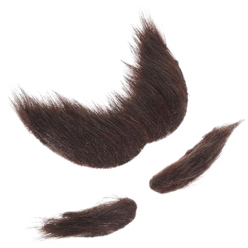 BESPORTBLE Selbstklebende Schnurrbart Und Augenbrauen Requisiten Für Männer Lustige Cosplay Kostüm Zubehör Für Partys Halloween Und Mottopartys von BESPORTBLE