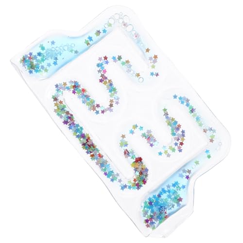 BESPORTBLE Sensorisches Kugellabyrinth mit Glitter Gelgefüllt Stressabbau und Geduldstraining für Jungen Mädchen Tragbares Maze Puzzle mit Abgerundeten Ecken Leicht und Vielseitig Einsetzbar von BESPORTBLE
