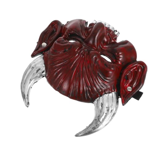 BESPORTBLE Sharp-Horned Teufelsmaske Maskerademaske für Männer und Frauen Dämonenmaske Horror-Maske Kostüm Maske Cosplay-Maske gruselige Halloween-Masken Halloween-Gesichtsmaske Emulsion von BESPORTBLE
